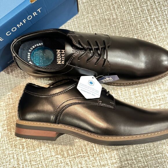 Nunn Bush | Men\'s Carmelo Plain Toe Oxford Dress Shoes‎ - Black, Size 10.5 main image 4